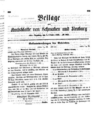 Königlich Bayerisches Kreis-Amtsblatt von Schwaben und Neuburg Freitag 7. Oktober 1859