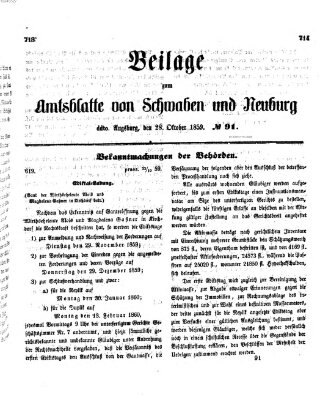 Königlich Bayerisches Kreis-Amtsblatt von Schwaben und Neuburg Freitag 28. Oktober 1859