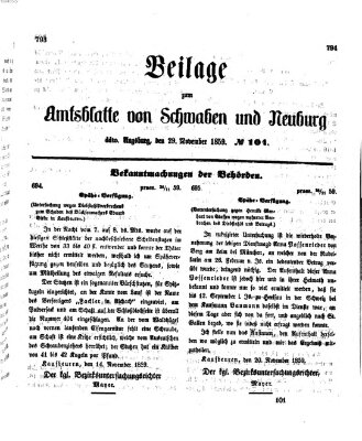 Königlich Bayerisches Kreis-Amtsblatt von Schwaben und Neuburg Dienstag 29. November 1859