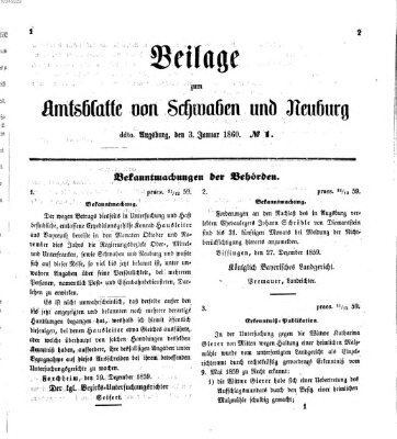 Königlich Bayerisches Kreis-Amtsblatt von Schwaben und Neuburg Dienstag 3. Januar 1860