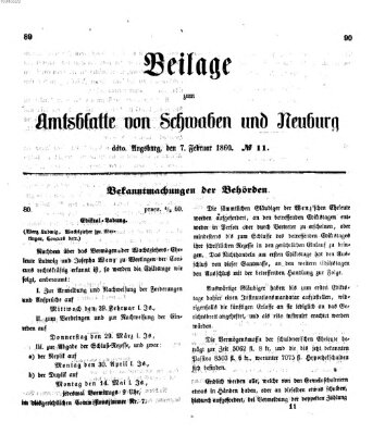 Königlich Bayerisches Kreis-Amtsblatt von Schwaben und Neuburg Dienstag 7. Februar 1860