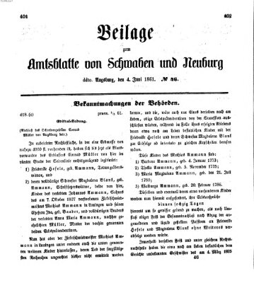 Königlich Bayerisches Kreis-Amtsblatt von Schwaben und Neuburg Dienstag 4. Juni 1861