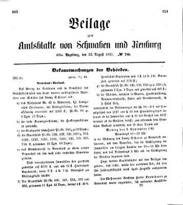 Königlich Bayerisches Kreis-Amtsblatt von Schwaben und Neuburg Freitag 23. August 1861