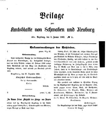 Königlich Bayerisches Kreis-Amtsblatt von Schwaben und Neuburg Freitag 3. Januar 1862