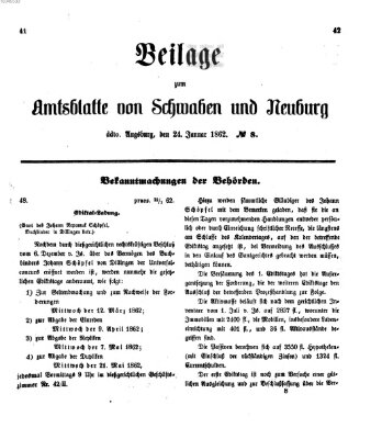 Königlich Bayerisches Kreis-Amtsblatt von Schwaben und Neuburg Freitag 24. Januar 1862