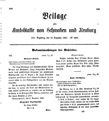 Königlich Bayerisches Kreis-Amtsblatt von Schwaben und Neuburg Dienstag 16. Dezember 1862