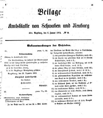 Königlich Bayerisches Kreis-Amtsblatt von Schwaben und Neuburg Mittwoch 6. Januar 1864