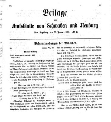 Königlich Bayerisches Kreis-Amtsblatt von Schwaben und Neuburg Mittwoch 22. Januar 1868