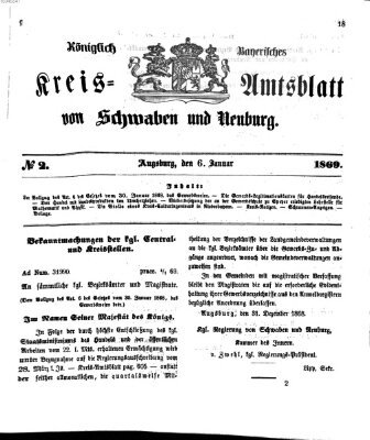 Königlich Bayerisches Kreis-Amtsblatt von Schwaben und Neuburg Mittwoch 6. Januar 1869