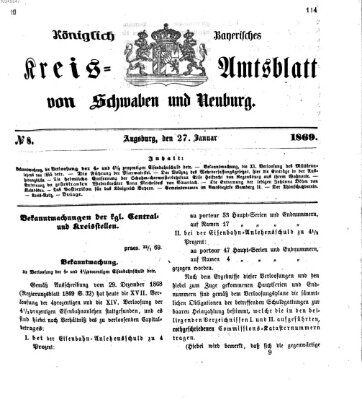 Königlich Bayerisches Kreis-Amtsblatt von Schwaben und Neuburg Mittwoch 27. Januar 1869