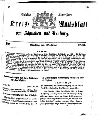 Königlich Bayerisches Kreis-Amtsblatt von Schwaben und Neuburg Samstag 30. Januar 1869