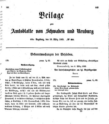 Königlich Bayerisches Kreis-Amtsblatt von Schwaben und Neuburg Mittwoch 10. März 1869