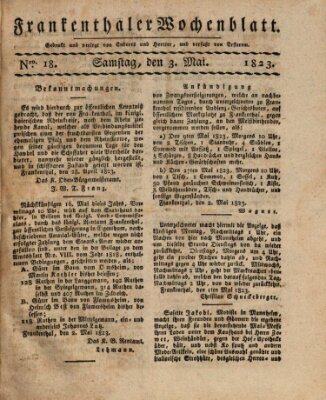 Frankenthaler Wochen-Blatt Samstag 3. Mai 1823