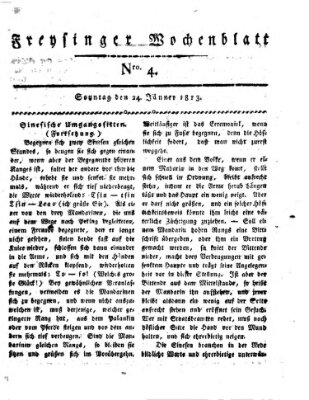 Freisinger Wochenblatt Sonntag 24. Januar 1813