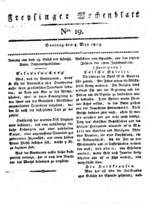 Freisinger Wochenblatt Sonntag 9. Mai 1813