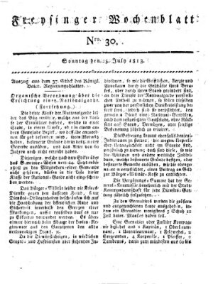 Freisinger Wochenblatt Sonntag 25. Juli 1813