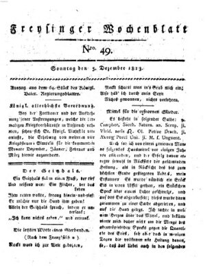 Freisinger Wochenblatt Sonntag 5. Dezember 1813