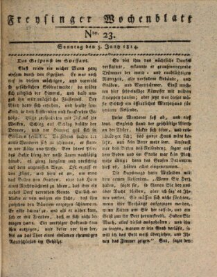 Freisinger Wochenblatt Sonntag 5. Juni 1814