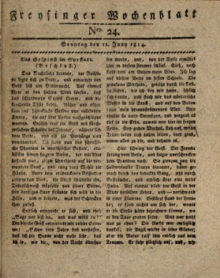 Freisinger Wochenblatt Sonntag 12. Juni 1814