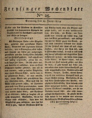 Freisinger Wochenblatt Sonntag 19. Juni 1814