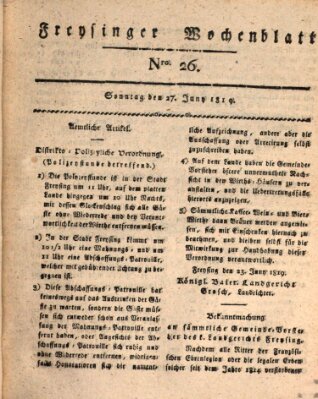 Freisinger Wochenblatt Sonntag 27. Juni 1819