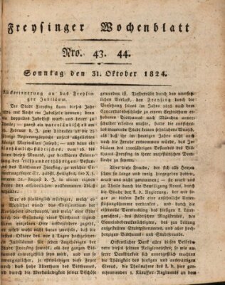 Freisinger Wochenblatt Sonntag 31. Oktober 1824