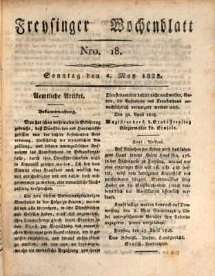 Freisinger Wochenblatt Sonntag 4. Mai 1828