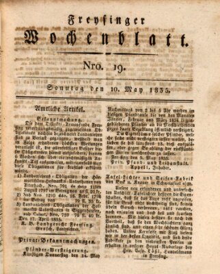 Freisinger Wochenblatt Sonntag 10. Mai 1835