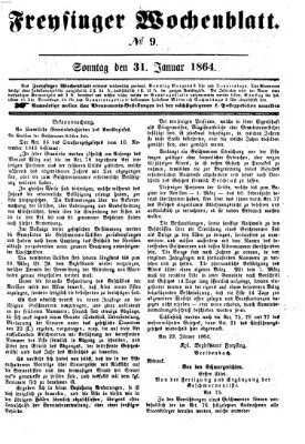 Freisinger Wochenblatt Sonntag 31. Januar 1864