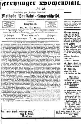 Freisinger Wochenblatt Sonntag 27. März 1864