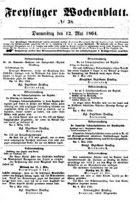 Freisinger Wochenblatt Donnerstag 12. Mai 1864