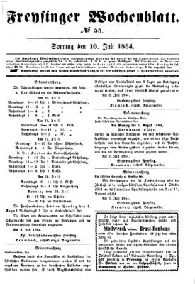 Freisinger Wochenblatt Sonntag 10. Juli 1864