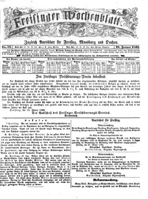 Freisinger Wochenblatt Sonntag 28. Januar 1866