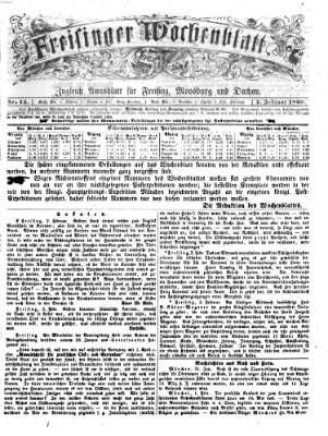 Freisinger Wochenblatt Sonntag 4. Februar 1866