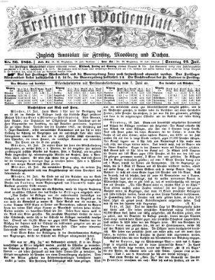 Freisinger Wochenblatt Sonntag 22. Juli 1866