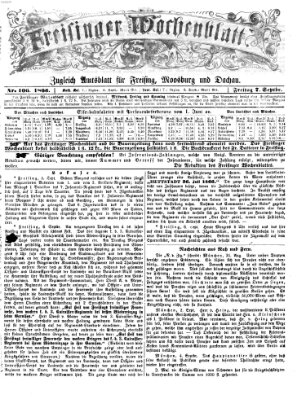 Freisinger Wochenblatt Freitag 7. September 1866