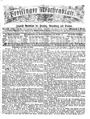 Freisinger Wochenblatt Mittwoch 7. November 1866