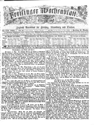 Freisinger Wochenblatt Freitag 9. November 1866