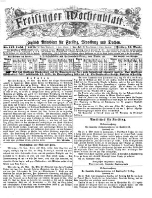 Freisinger Wochenblatt Freitag 30. November 1866