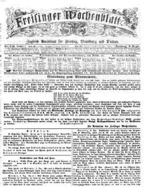 Freisinger Wochenblatt Sonntag 9. Dezember 1866