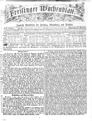 Freisinger Wochenblatt Sonntag 13. Januar 1867