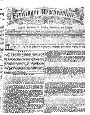 Freisinger Wochenblatt Freitag 18. Januar 1867