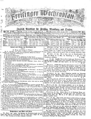 Freisinger Wochenblatt Sonntag 27. Januar 1867