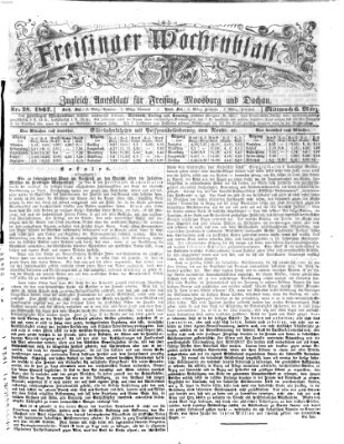 Freisinger Wochenblatt Mittwoch 6. März 1867