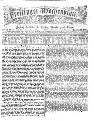 Freisinger Wochenblatt Sonntag 10. März 1867