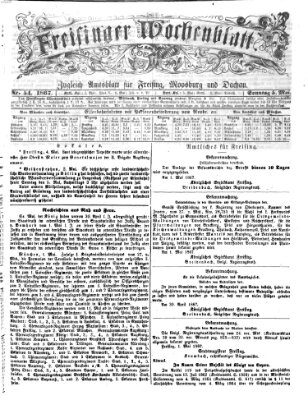 Freisinger Wochenblatt Sonntag 5. Mai 1867