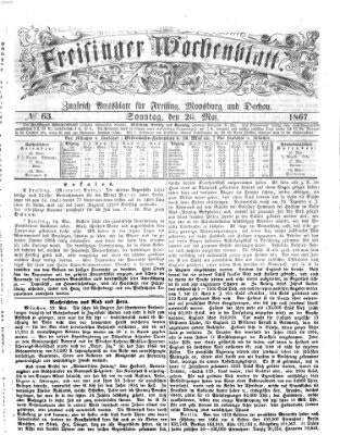 Freisinger Wochenblatt Sonntag 26. Mai 1867