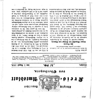 Königlich-bayerisches Kreis-Amtsblatt von Oberbayern (Münchner Intelligenzblatt) Dienstag 3. August 1858