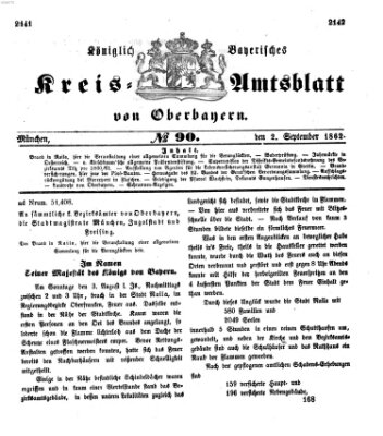 Königlich-bayerisches Kreis-Amtsblatt von Oberbayern (Münchner Intelligenzblatt) Dienstag 2. September 1862