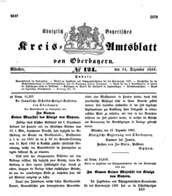 Königlich-bayerisches Kreis-Amtsblatt von Oberbayern (Münchner Intelligenzblatt) Dienstag 23. Dezember 1862